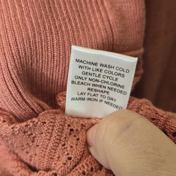 Lety & Me Open Front Coral Pink Cardigan Size Small - Picture 8 of 9